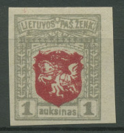 Litauen 1919 Freimarke Wappenzeichnung 47 U Postfrisch - Lituanie