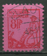 SBZ Mecklenburg-Vorpommern 1945 Dunkelrosarot Auf Lilarosa 11 Xb Gestempelt - Other & Unclassified