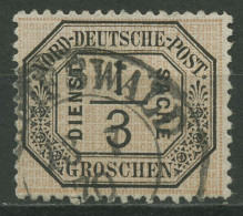 Norddeutscher Postbezirk NDP Dienstmarke 1870 1/3 Groschen D 2 Gestempelt - Usados