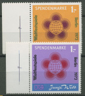 DDR 1972 Spendenmarken Junge Welt Mit Randmarkierung S 1/2 SR Li. Postfrisch - Neufs