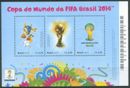Brasilien 2014 Fußball-WM Maskottchen Pokal Block 169 Postfrisch (C63310) - Blocks & Sheetlets