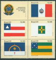 Brasilien 1981 Flaggen Der Bundesstaaten 1859/63 ZD Postfrisch (C63316) - Unused Stamps