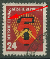 DDR 1951 Erster Fünfjahrplan Mit Plattenfehler 293 F 52 Gestempelt - Plaatfouten En Curiosa