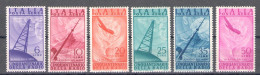 1947 Italia - Repubblica, Posta Aerea, Radio 6 Valori, A136-141, MNH** - Correo Aéreo