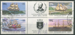 Chile 1986 Segelschiffe 1133/36 Zf Gestempelt - Chile