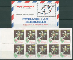 Ecuador 1990 Blumen Markenheftchen 2184 MH Postfrisch (C63293) - Equateur