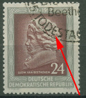 DDR 1952 Ludwig Van Beethoven Mit Plattenfehler 301 F 31 Gestempelt - Errors & Oddities