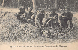 Vietnam - Tigre Tué Le 22 Avril 1905 à 10 Kilomètres De Quang Yen (orthographié Yeu) Et Les Chasseurs - Ed. Baudouin-Vin - Viêt-Nam