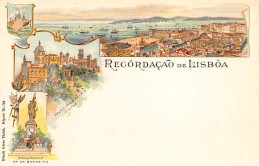 Portugal - LISBOA - Monumento Sa Da Bandeira - Palacio Da Pena Cintra - Litho - KÜNZLI. - Lisboa