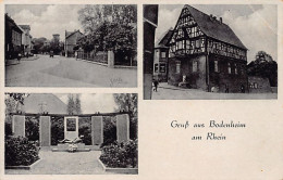 Bodenheim (RP) Mehrfachansicht, Kaufhauf Fr. Mörbel, Kriegerdenkmal 1914-1918 Verlag J. Beck, Stuttgart - Autres & Non Classés