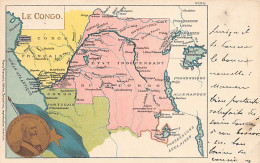 Congo Kinshasa - Carte Géographique De L'État Indépendant Du Congo - Ed. Marco Marcovici 3710 - Congo Belga