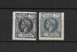 LOTE 2175 A  /// (C025) FERNANDO POO 1905  EDIFIL Nº: 137+140 *MH  CON MARQUILLA     ¡¡¡ LIQUIDATION - JE LIQUIDE !!! - Fernando Po