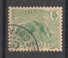 GUYANE - 1904-07 - N°YT. 52 - Fourmilier 5c Vert - Oblitéré / Used - Used Stamps