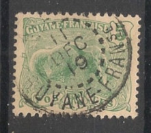 GUYANE - 1904-07 - N°YT. 52 - Fourmilier 5c Vert - Oblitéré / Used - Usados