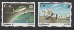 Irlande 1986 Cinquantenaire Air Lingus Aer Lingus Eire Ireland YT 597 598 - Nuovi