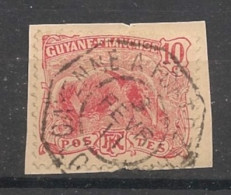 GUYANE - 1904-07 - N°YT. 53 - Fourmilier 10c Rose - Oblitéré "Cayenne à Fort-de-France"/ Used - Used Stamps