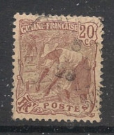 GUYANE - 1904-07 - N°YT. 55 - Laveur D'or 20c Brun-rouge - Oblitéré / Used - Usati