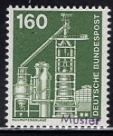 GERMANY(1975) Blast Furnace. MUSTER (specimen) Overprint. Scott No 1185. - Otros & Sin Clasificación