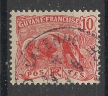 GUYANE - 1922-26 - N°YT. 77 - Fourmilier 10c Vermillon - Oblitéré / Used - Gebruikt