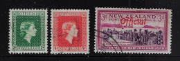 NEW ZEALAND  1940  OFFICIAL  SCOTT#O81,O102,O105  USED - Oblitérés