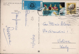 Postal History - Airmail Posctard From Kenia Uganda Tanzania To Italy 1974 - Kenya (1963-...)