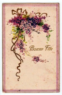 CPA - BONNE FÊTE (GLYCINE GAUFRÉE) (1330)_CP437 - Flores