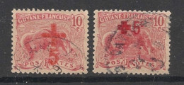 GUYANE - 1915 - N°YT. 73 à 74 - Croix-Rouge - Oblitéré / Used - Usados