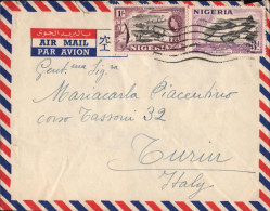 Postal History - Airmail Cover From Nigeria To Italy 1954 - Nigeria (...-1960)