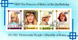 Dprk 1982 The Princess Of Wales - Corea Del Norte