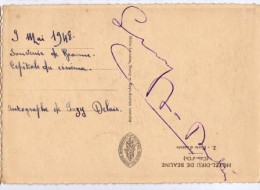 Actrice Cinéma Autographe De " Suzy DELAIR" 9 Mai 1948 Sur CP Hôtel Dieu BEAUNE (2914)_RLVP113a&b - Autres & Non Classés