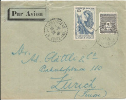 SOLDES - 1946 - N° 628 Et 762 Sur Lettre PAR AVION  Envoyée  Vers ZURICH - Covers & Documents