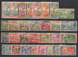 GUYANE - 1929-38 - N°YT. 109 à 132 - Série Complète - Oblitéré / Used - Oblitérés