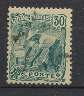 GUYANE - 1928 - N°YT. 106 - Laveur D'or 30c Vert - Oblitéré / Used - Oblitérés