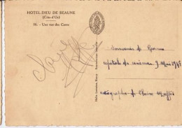 Actrice Cinéma Autographe De " Claire MAFFEI " 9 Mai 1948 Sur CP Hôtel Dieu BEAUNE (2913)_RLVP112a&b - Sonstige & Ohne Zuordnung