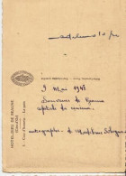 Actrice Cinéma Autographe De " Madeleine SOLOGNE " 9 Mai 1948 Sur CP Hôtel Dieu BEAUNE (2977)_RLVP114a&b - Otros & Sin Clasificación