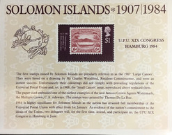 Solomon Islands 1984 UPU Minisheet MNH - Salomon (Iles 1978-...)