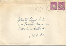 SOLDES - 1953 - N° 711 (PAIRE) Sur Lettre PARIS Vers USA - 27/04/1953 - Cartas & Documentos