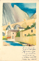 06* MENTON  Maison Et Pont (illustree)   RL21,0562 - Menton