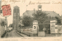 02* COUVRON  Eglise  Et Ecole      RL21,0233 - Autres & Non Classés