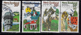 NEW ZEALAND  1982  SEMI-POSTAL SCOTT#739-741,743  USED - Usados