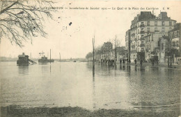 94* CHARENTON Crue 1910 -  Quai Et Place Des Carrieres      RL32,1058 - Charenton Le Pont