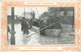 94* IVRY  Crue 1910 – Le Maire Dirigeant Le Sauvetage       RL32,1025 - Ivry Sur Seine