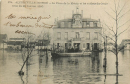 94* ALFORTVILLE Crue 1910 -  Place De La Mairie – Soldats Du Genie     RL32,0893 - Alfortville