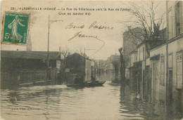 94* ALFORTVILLE Crue 1910 -  Le Rue De Villeneuve        RL32,0890 - Alfortville