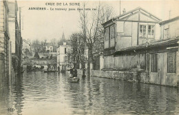 92* ASNIERES  Crue 1910 – Le Tram PassE Dans Cette Rue        RL32,0677 - Antony