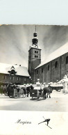 74* MEGEVE   Eglise – Traineaux    (CPSM Format 9x14cm)    RL43,0673 - Megève