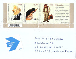 Portugal Cover Cartoons Stamps And Label - Covers & Documents