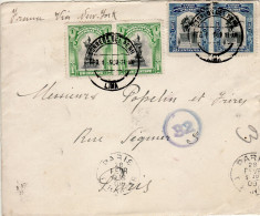 PERU 1909 LETTER SENT FROM LIMA TO PARIS / PART OF COVER / - Perú