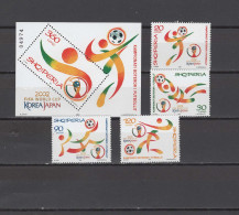 Albania 2002 Football Soccer World Cup Set Of 4 + S/s MNH - 2002 – Zuid-Korea / Japan