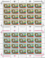 UNO Genf 60-61, 2 Kleinbogen, Postfrisch **, 25 Jahre Postverwaltung Der Vereinten Nationen (UNPA) 1976 - Blocks & Kleinbögen